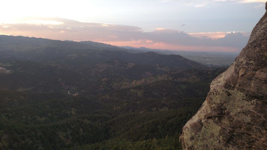 Sunset over Flagstaff in Boulder, CO